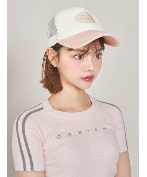 ♡Darich 黒 キャップ ロゴ刺繍♡新品 タグ付き ダーリッチ Darich クリスタルロゴキャップ （ブラック