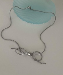 【LAMPOON】リボンチェーンネックレス