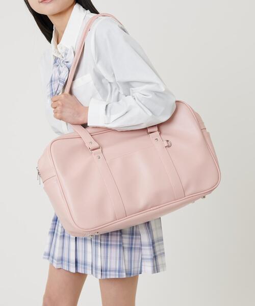 WEGO(ウィゴー)の「WEGO/PUスクールバッグ(トートバッグ・レディース・ブラック/ブラウン/ピンク・FREE)」の19枚目の写真