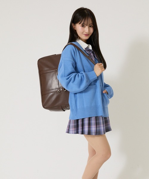 WEGO(ウィゴー)の「WEGO/PUスクールバッグ(トートバッグ・レディース・ブラック/ブラウン/ピンク・FREE)」の7枚目の写真