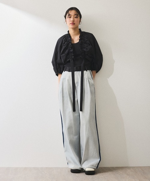 ADAM ET ROPE'（アダムエロペ）の「【サステナブル】ブラウスセットタンクトップ（シャツ/ブラウス・レディース・ブラック系その他/ホワイト系その他5・FREE）」の6枚目の写真