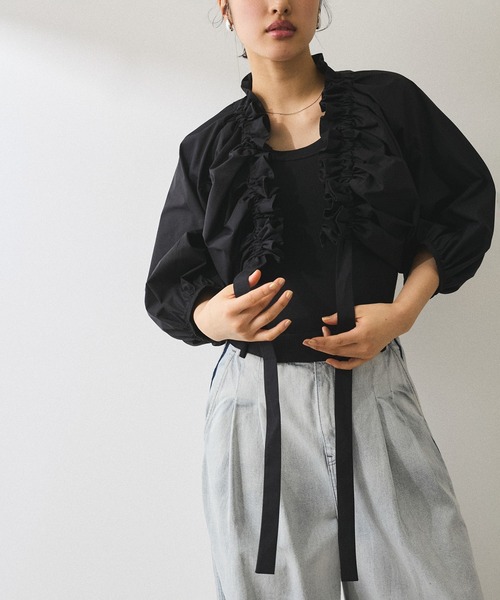 ADAM ET ROPE'（アダムエロペ）の「【サステナブル】ブラウスセットタンクトップ（シャツ/ブラウス・レディース・ブラック系その他/ホワイト系その他5・FREE）」の8枚目の写真