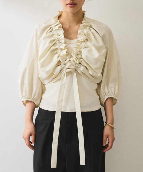 ADAM ET ROPE'（アダムエロペ）の「【サステナブル】ブラウスセットタンクトップ（シャツ/ブラウス・レディース・ブラック系その他/ホワイト系その他5・FREE）」の16枚目の写真