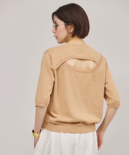 Curensology◆ニット・セーター(厚手)/FREE/コットン/WHT/無地/CL506074ER-01 Curensology(カレンソロジー) / セーター(厚手)/FREE/アクリル