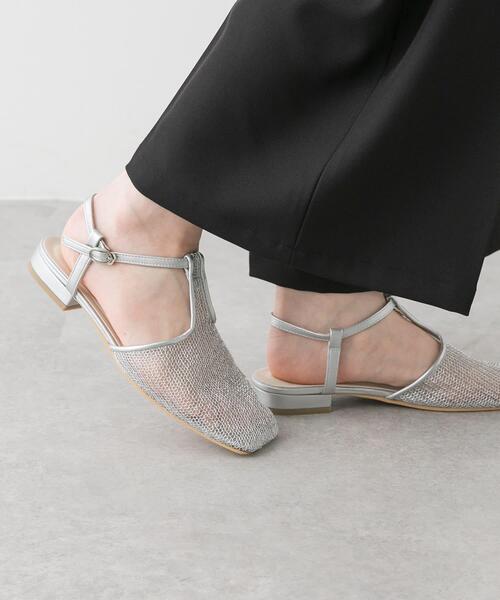 SENSE OF PLACE by URBAN RESEARCH(センスオブプレイスバイアーバンリサーチ)の「Tストラップメッシュサンダル(パンプス・レディース・ブラック/シルバー/ゴールド・SMALL/MEDIUM/LARGE)」の5枚目の写真