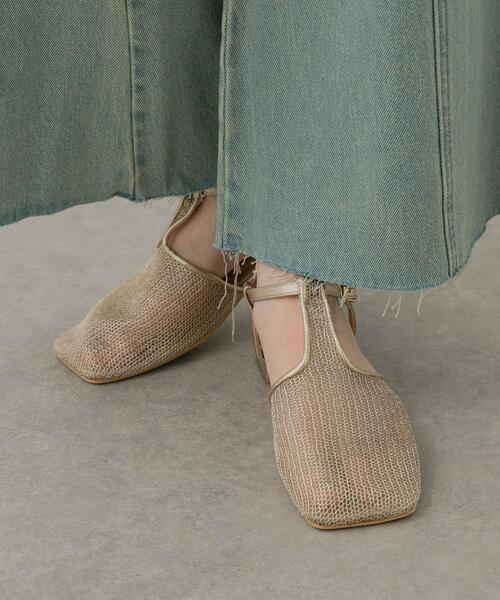 SENSE OF PLACE by URBAN RESEARCH(センスオブプレイスバイアーバンリサーチ)の「Tストラップメッシュサンダル(パンプス・レディース・ブラック/シルバー/ゴールド・SMALL/MEDIUM/LARGE)」の15枚目の写真