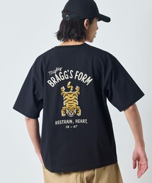 FREAK'S STORE | 限定展開 ビッグシルエット デザインバック刺繍 クルーネック Tシャツ / TIGER(Tシャツ/カットソー)