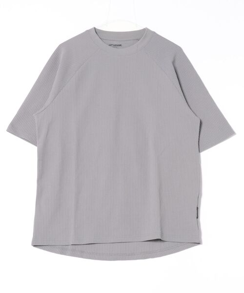 CAPTAIN STAG(キャプテンスタッグ)の「CAPTAIN STAG 捲縮ワッフルラグランTシャツ(Tシャツ/カットソー・メンズ・カーキ/ブラック/グレー/オフホワイト・LL/M/L)」の3枚目の写真