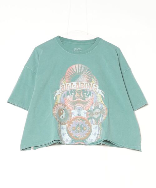 BILLABONG（ビラボン）の「ビラボン BILLABONG GRAPHIC WIDE LOOSE CROPPED TEE サーフ 半袖Tシャツ（Tシャツ/カットソー・レディース・ブラック/クリーム/グリーン・L/M）」の3枚目の写真
