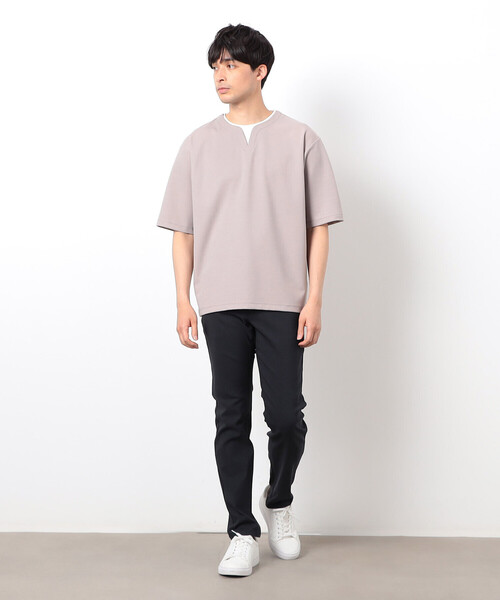 COMME CA ISM(コムサイズム)の「半袖 フェイクレイヤード キーネックTシャツ(Tシャツ/カットソー・メンズ・ホワイト/サックスブルー/ブラック/ベージュ・X-LARGE/LARGE/MEDIUM)」の15枚目の写真