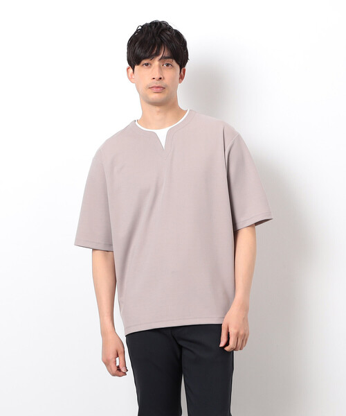 COMME CA ISM(コムサイズム)の「半袖 フェイクレイヤード キーネックTシャツ(Tシャツ/カットソー・メンズ・ホワイト/サックスブルー/ブラック/ベージュ・X-LARGE/LARGE/MEDIUM)」の16枚目の写真