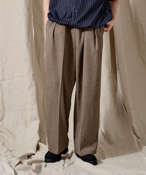 WETTEMPT(ウィテンプト)の「2 TUCK MELANGE EASY SLACKS /ツータックメランジイージースラックス(スラックス・メンズ・グレー/ベージュ・SMALL/MEDIUM/LARGE)」の21枚目の写真