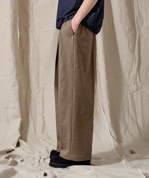 WETTEMPT(ウィテンプト)の「2 TUCK MELANGE EASY SLACKS /ツータックメランジイージースラックス(スラックス・メンズ・グレー/ベージュ・SMALL/MEDIUM/LARGE)」の22枚目の写真