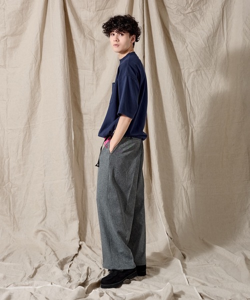 WETTEMPT(ウィテンプト)の「2 TUCK MELANGE EASY SLACKS /ツータックメランジイージースラックス(スラックス・メンズ・グレー/ベージュ・SMALL/MEDIUM/LARGE)」の16枚目の写真