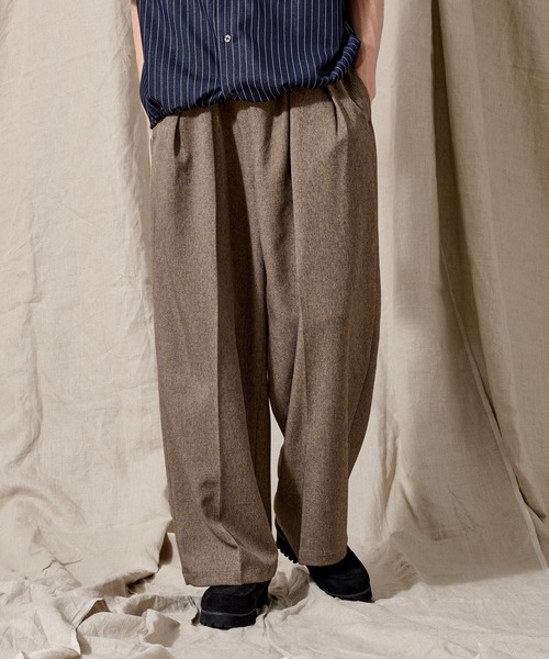 WETTEMPT(ウィテンプト)の「2 TUCK MELANGE EASY SLACKS /ツータックメランジイージースラックス(スラックス・メンズ・グレー/ベージュ・SMALL/MEDIUM/LARGE)」の20枚目の写真