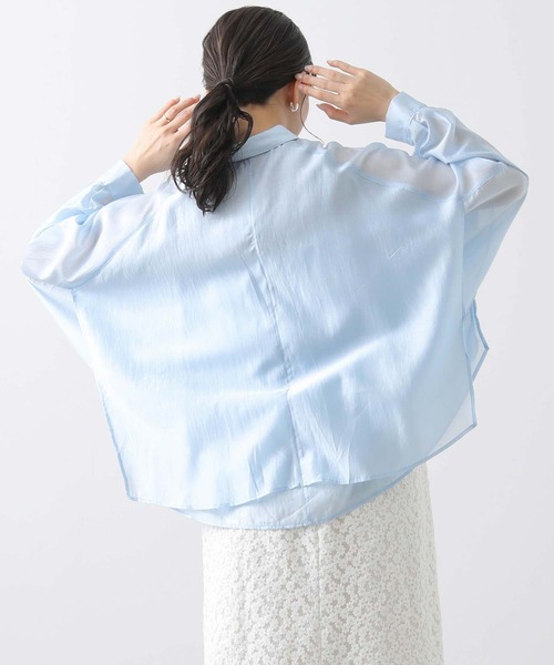 Gready Brilliant（グレディブリリアン）の「シアードルマンシャツ（シャツ/ブラウス・レディース・オフホワイト/サックスブルー・38）」の12枚目の写真