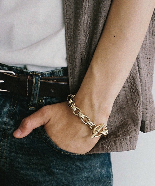 ANCHOR TWIST BRACELET / CROSS LINK CHAIN BRACELET（ブレスレット