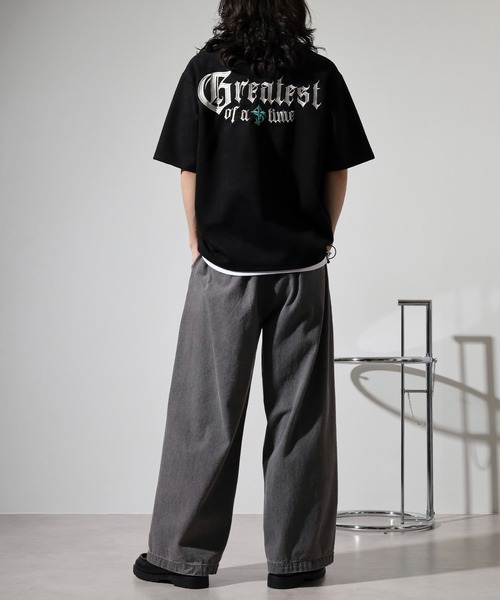 RE730（アールイーセブンサーティー）の「Logo embroidered short sleeve T-shirt / ロゴ刺繍半袖Tシャツ unisex（Tシャツ/カットソー・メンズ・ブラック/アイボリー/モカ・L/M）」の17枚目の写真