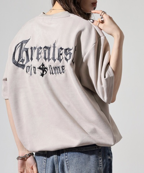 RE730（アールイーセブンサーティー）の「Logo embroidered short sleeve T-shirt / ロゴ刺繍半袖Tシャツ unisex（Tシャツ/カットソー・メンズ・ブラック/アイボリー/モカ・L/M）」の9枚目の写真