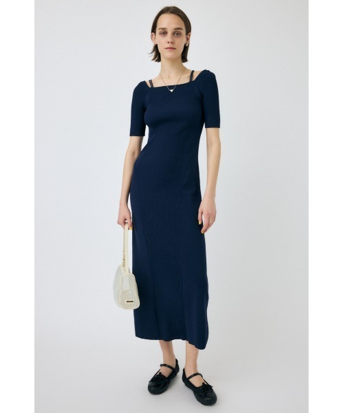 moussy - SQUARE NECK PUFF SHOULDER ニット☆タグ付き新品 moussy - moussy SQUARE NECK PUFF SHOULDER ニットの通販 by