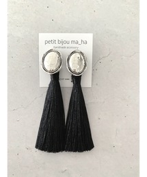 petit bijou_ma_ha/メタルカボション×タッセル2WAYピアス