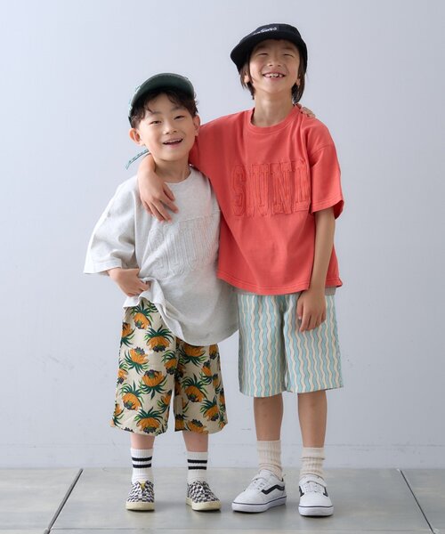 CIAOPANIC TYPY（チャオパニックティピー）の「【KIDS】【プチプラ】アソート柄イージーショーツ（その他パンツ・キッズ・ベージュ/レッド/チャコールグレー/サックスブルー・SMALL/MEDIUM/LARGE/X-LARGE/XX-LARGE）」の5枚目の写真