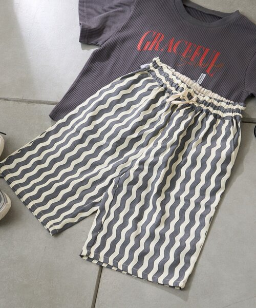 CIAOPANIC TYPY（チャオパニックティピー）の「【KIDS】【プチプラ】アソート柄イージーショーツ（その他パンツ・キッズ・ベージュ/レッド/チャコールグレー/サックスブルー・SMALL/MEDIUM/LARGE/X-LARGE/XX-LARGE）」の22枚目の写真