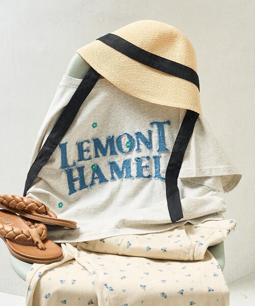 デイジー★オーダー品 FLOWER PRINT/STRIPE Y'S STITCH LONG SLEEVE T(L Black): Y's