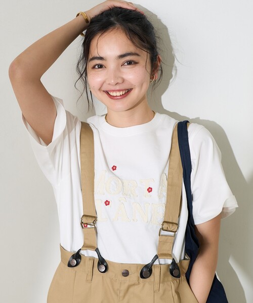grin デイジー刺繍シャツ インレイジャガード刺繍Tシャツ｜MEN｜251HSC90-368E｜AZUL BY