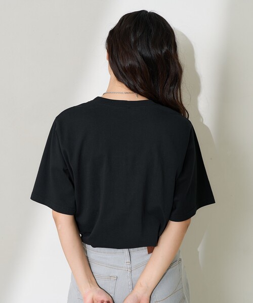 セール】デニムロゴデイジーTシャツ/フラワー刺繍Tシャツ（T