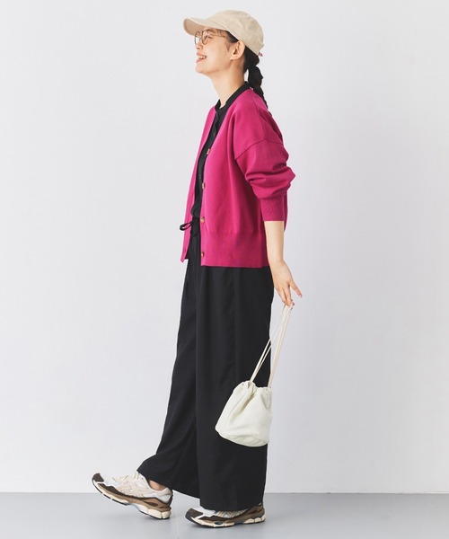 and myera（アンド マイラ）の「ａｎｄ　ｍｙｅｒａ　ｆｅａｔ．ａｖｅｃｍｏｉ　ザクロ色のカーディガン（カーディガン/ボレロ・レディース・ピンク・L/M/LL/S）」の3枚目の写真