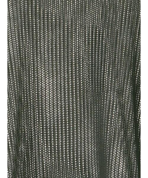 Samansa Mos2 blue（サマンサモスモスブルー）の「メッシュプルオーバー（ニット/セーター・レディース・チャコールグレー/キナリ/ライトベージュ・F）」の21枚目の写真