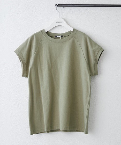 Remind me and forever(リマインドミーアンドフォーエバー)の「【8色展開!】オーガニック素材、華奢見えフレンチTシャツ(Tシャツ/カットソー・レディース・その他1/その他3/ベージュ/ブラウン/オフホワイト/ブルー/ブラック/カーキ・FREE)」の12枚目の写真