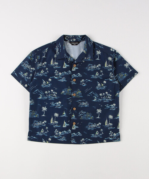 COMME CA ISM（コムサイズム）の「マリンアロハ柄 アロハシャツ（シャツ/ブラウス・キッズ・ネイビー/アイボリー・110cm/100cm/120cm/130cm/140cm/150cm）」の2枚目の写真