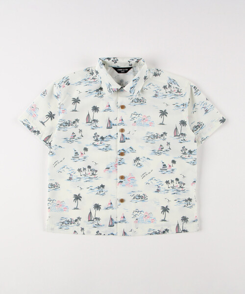 COMME CA ISM（コムサイズム）の「マリンアロハ柄 アロハシャツ（シャツ/ブラウス・キッズ・ネイビー/アイボリー・110cm/100cm/120cm/130cm/140cm/150cm）」の3枚目の写真