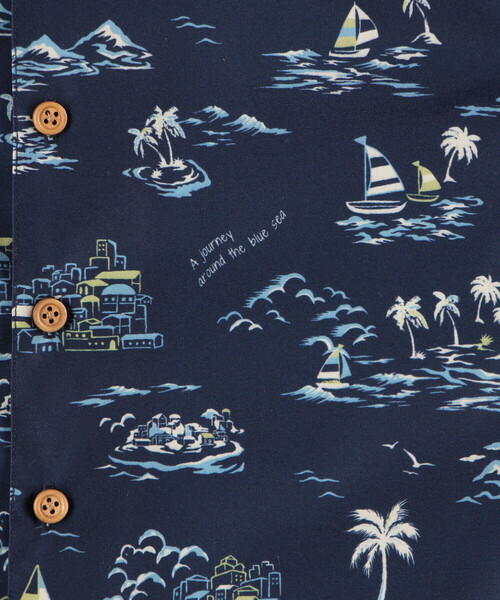 COMME CA ISM（コムサイズム）の「マリンアロハ柄 アロハシャツ（シャツ/ブラウス・キッズ・ネイビー/アイボリー・110cm/100cm/120cm/130cm/140cm/150cm）」の12枚目の写真