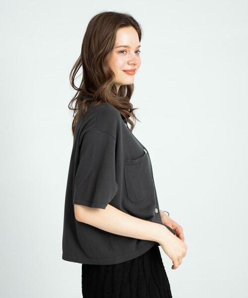 URBAN RESEARCH Sonny Label（アーバンリサーチサニーレーベル）の「(接触冷感)クールミストニットシャツ（ニット/セーター・レディース・イエロー/チャコールグレー/アイボリー・FREE）」の6枚目の写真