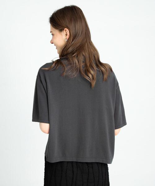 URBAN RESEARCH Sonny Label（アーバンリサーチサニーレーベル）の「(接触冷感)クールミストニットシャツ（ニット/セーター・レディース・イエロー/チャコールグレー/アイボリー・FREE）」の7枚目の写真