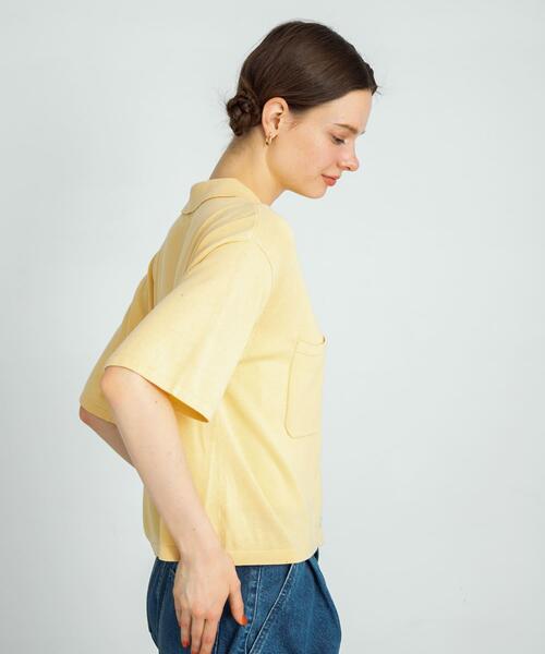 URBAN RESEARCH Sonny Label（アーバンリサーチサニーレーベル）の「(接触冷感)クールミストニットシャツ（ニット/セーター・レディース・イエロー/チャコールグレー/アイボリー・FREE）」の16枚目の写真