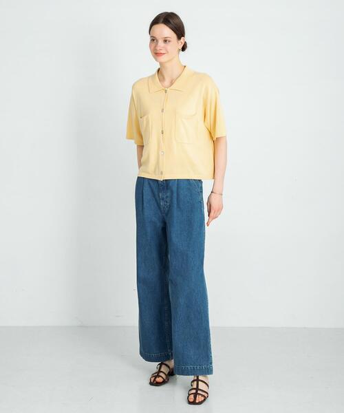 URBAN RESEARCH Sonny Label（アーバンリサーチサニーレーベル）の「(接触冷感)クールミストニットシャツ（ニット/セーター・レディース・イエロー/チャコールグレー/アイボリー・FREE）」の17枚目の写真