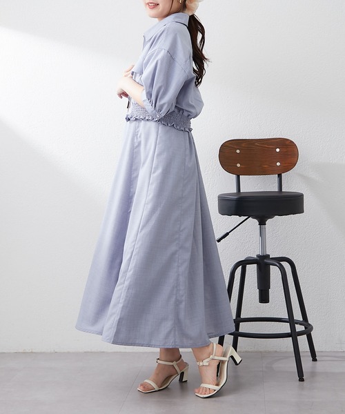 Remind me and forever(リマインドミーアンドフォーエバー)の「2セットitem 麻調半袖ジャケット+ワンピース(ワンピース・レディース・ネイビー/ベージュ/サックスブルー/チャコールグレー・FREE)」の18枚目の写真