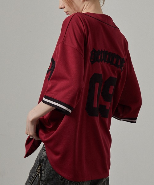 Alfred Alex(アルフレッドアレックス)の「【Alfred Alex】ゲームデザイン ナンバリング ビッグベースボールTシャツ(シャツ/ブラウス・メンズ・ライトグレー/ブラック/ワイン・M/L)」の5枚目の写真