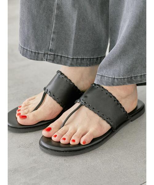 Lugnoncure(ルノンキュール)の「トングサンダル《2025summer catalog item》(サンダル・レディース・ブラック/オフホワイト/ブラウン・M/L)」の3枚目の写真