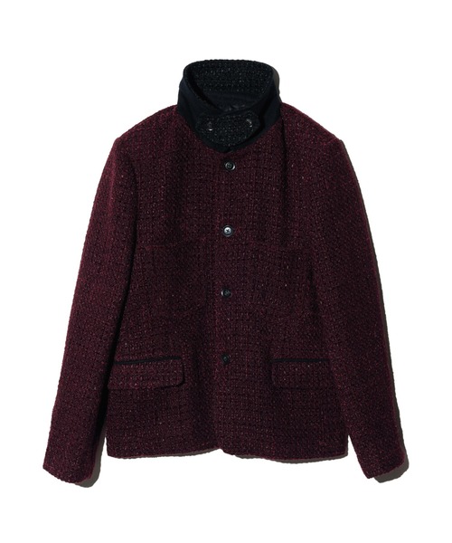glamb(グラム)の「Hidden Valley Tweed Jacket / ヒドゥンバレーツイードジャケット(ブルゾン・メンズ・ブラック/ワイン・S/M/L)」の8枚目の写真