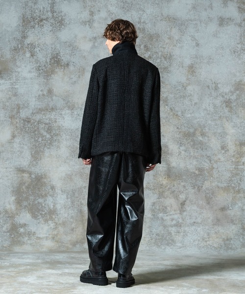 glamb(グラム)の「Hidden Valley Tweed Jacket / ヒドゥンバレーツイードジャケット(ブルゾン・メンズ・ブラック/ワイン・S/M/L)」の14枚目の写真