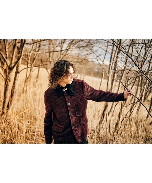 glamb(グラム)の「Hidden Valley Tweed Jacket / ヒドゥンバレーツイードジャケット(ブルゾン・メンズ・ブラック/ワイン・S/M/L)」の20枚目の写真