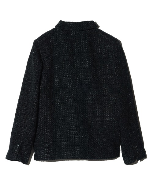glamb(グラム)の「Hidden Valley Tweed Jacket / ヒドゥンバレーツイードジャケット(ブルゾン・メンズ・ブラック/ワイン・S/M/L)」の4枚目の写真