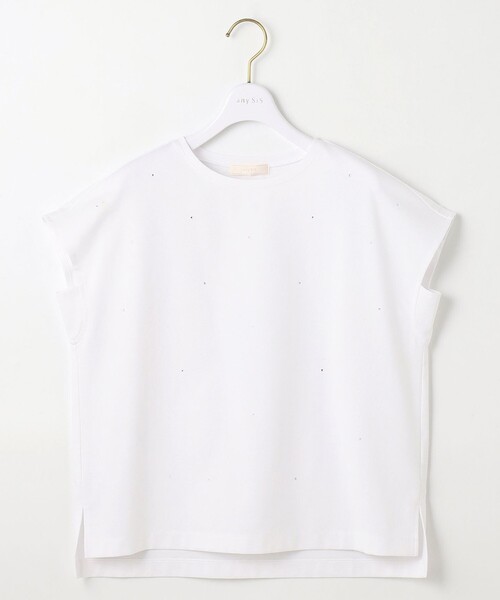 ANY SIS(エニィスィス)の「ビジュー付き カットソー(Tシャツ/カットソー・レディース・ホワイト系/ライトイエロー系/ブラック系・4)」の11枚目の写真