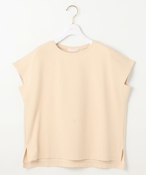ANY SIS(エニィスィス)の「ビジュー付き カットソー(Tシャツ/カットソー・レディース・ホワイト系/ライトイエロー系/ブラック系・4)」の12枚目の写真