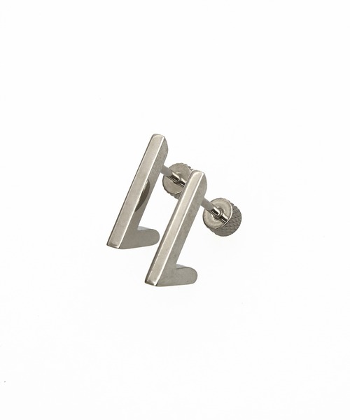 an meets zakka(アンミツザッカ)の「an meets zakka L字型スティックサージカルステンレスピアス(両耳用)(ピアス(両耳用)・レディース・ゴールド/シルバー/ブラック・FREE)」の1枚目の写真